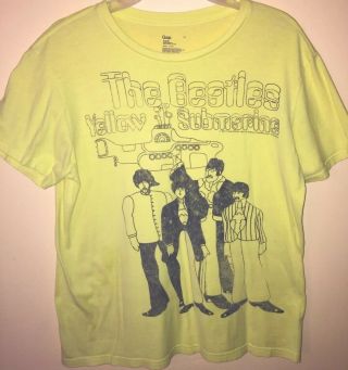 Adult Size L Gap Beatles Yellow Submarine Graphic T Shirt - Yellow