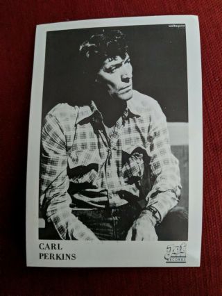 signed biro CARL PERKINS PROMO JET RECORDS PHOTO CARD 4 