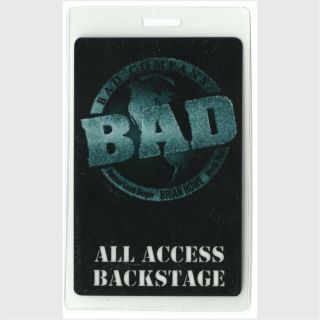 Bad Company Authentic 1998 Concert Laminated Backstage Pass Brian Howe Tour Aa