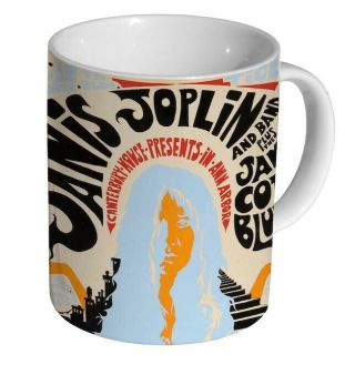 Janis Joplin And Band Concert Advert Mug