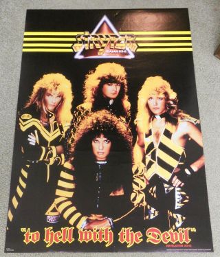 Stryper Poster Promo,  “to Hell With The Devil” 1987,  Isaiah 53:5 23x33.  5
