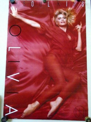 Olivia Newton John / Orig.  Promo Poster " 1985 " / Fair Cond.  24 X 36 " Soul Kiss