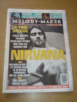 Melody Maker 1994 October 29 Nirvana Madonna Underworld Pearl Jam Elastica