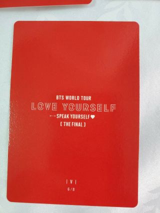 BTS V 6/8 WORLD TOUR Speak Yourself THE FINAL Official MINI PHOTO CARD 2