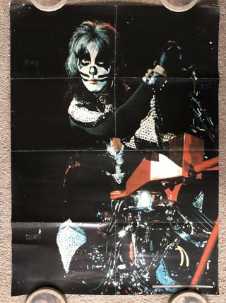1976 Kiss Peter Criss Motorcycle Poster - Aucoin - Error Version
