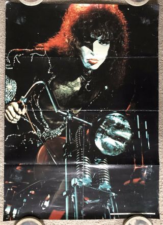 1976 Kiss Paul Stanley Motorcycle Poster - Aucoin
