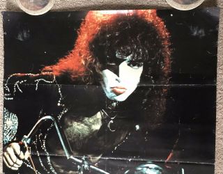 1976 KISS PAUL STANLEY MOTORCYCLE POSTER - AUCOIN 2