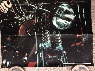 1976 KISS PAUL STANLEY MOTORCYCLE POSTER - AUCOIN 3