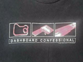 Dashboard Confessional Shirt - T - Shirt Black Cotton - Emo Music Chris Carrabba