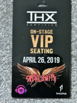 Aerosmith On - Stage Vip Seating Credential April 26 2019 Park Theater Las Vegas