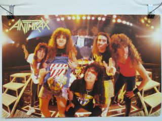 Anthrax Poster By Funky Enterprises Rock & Roll Metal Spreading The Disease 1987