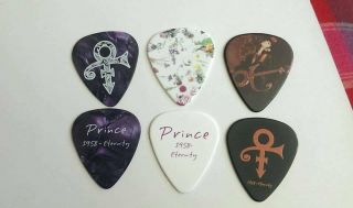 Prince Inspired Commemorative Guitar Pick Set Of 3 Purple Paisley Love Symbol