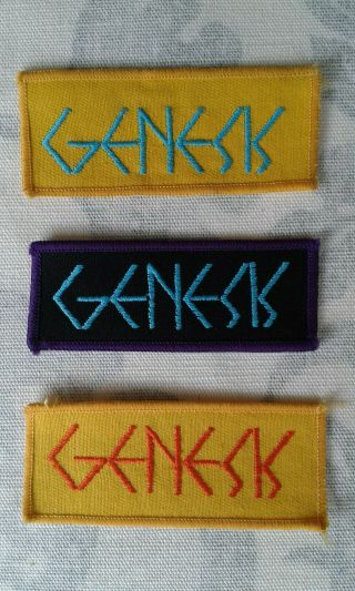 GENESIS embroidered patches x6 vintage 393 Phil Collins Mike Rutherford 2