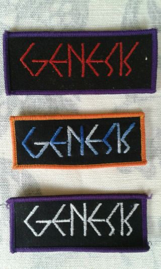 GENESIS embroidered patches x6 vintage 393 Phil Collins Mike Rutherford 3