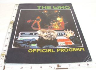 The Who Rock Group Official Concert Program 1982 Peter Townsend,  Roger Daltery