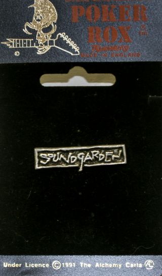 Poker Rox Pc286 Soundgarden Pin Clasp Rare