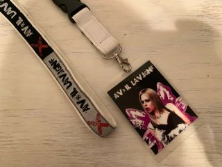 Avril Lavigne Bonez Tour 2005 Merchandise Lanyard Badge Pass