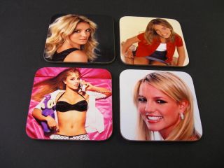 Britney Spears Photo Drinks Great Coaster Set