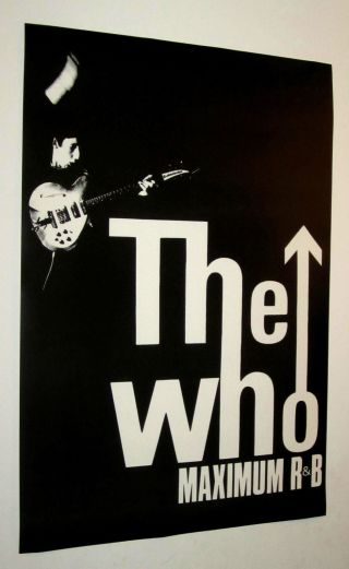 The Who Maximum R & B Poster Vintage 19.  5 By 28 Inches,  Mod,  Ska