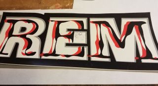 Rem R.  E.  M.  Bumper Sticker Collectible Vintage 1990 
