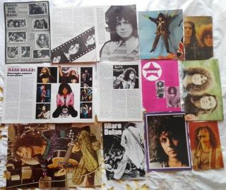 T.  Rex Marc Bolan 15 Pages/cuttings From Uk Mags And Annuals.  1972/73.  Batch 2