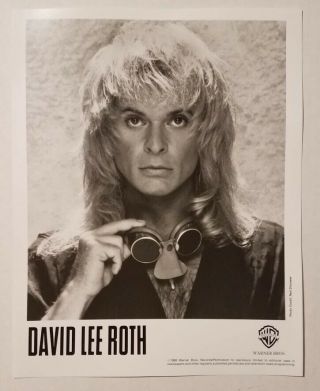 David Lee Roth - Vintage Record Label Photo - 1988 Warner Bros Records