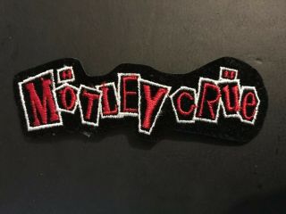 Motley Crue Logo Patch Vintage 4” Rare Orig Retro 1992 Iron Rock - Metal