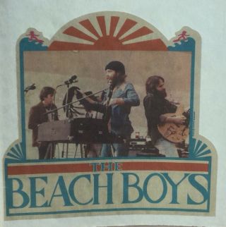 Vintage 1970’s Pop Beach Boys T Shirt Iron On Heat Transfer 4.  5”