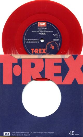 Marc Bolan / T.  Rex : Get It On / Rip Off - 7 " Red Vinyl Single - Last Few Copies