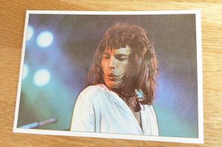 Freddie Mercury Queen Panini Pop Stars Mini - Poster Sticker 41 1975 Scarce