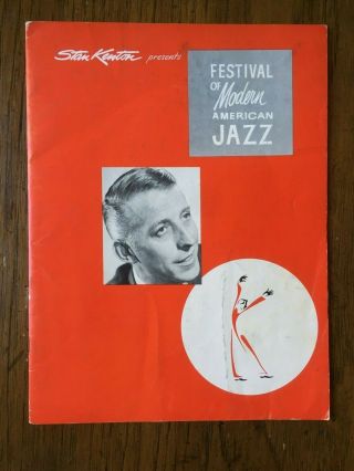 1954 Stan Kenton Festival Of Modern American Jazz Charlie Parker,  Program
