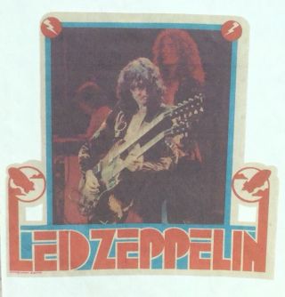 Vintage 1970’s Rock Led Zeppelin T Shirt Iron On Heat Transfer 4.  5”