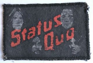 Status Quo - Old Og Vtg 70/80`s Printed Patch Sew On Rare Frantic Four