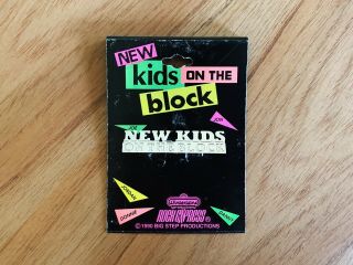 Vintage Kids On The Block Lapel Pin – Rare 80s 90s Vtg Nkotb Badge