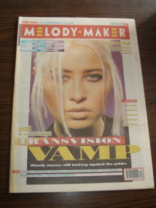 Melody Maker 1991 March 30 Transvision Vamp Bjork 808 State Inspiral Carpets