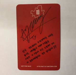 NCT NCT127 Official Taeyong Firetruck Photocard 2