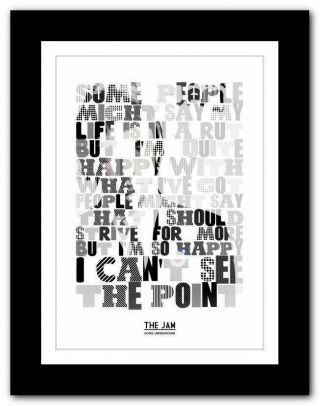 ❤ The Jam Going Underground 2 ❤ Song Lyrics Typography Poster Art Print - A1 A2