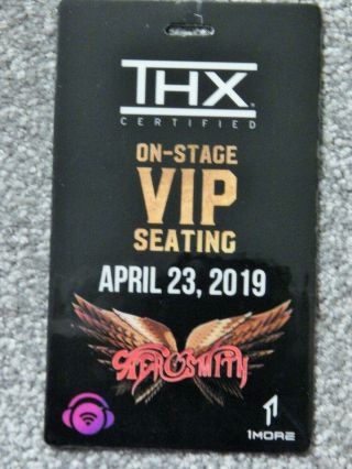 Aerosmith On - Stage Vip Seating Credential April 23 2019 Park Theater Las Vegas