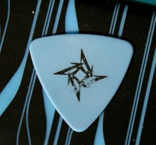 Metallica // Jason Newsted 1996 Tour Guitar Pick // Blue/black Ninja Star