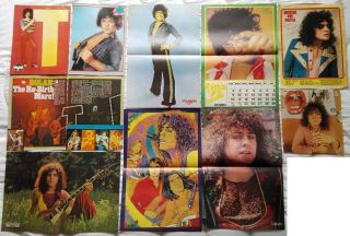 T.  Rex Marc Bolan 16 Pages/pin Ups From Assorted Magazines 1972/73.  Batch 2