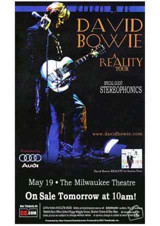 David Bowie Concert Poster Milwaukee 2004