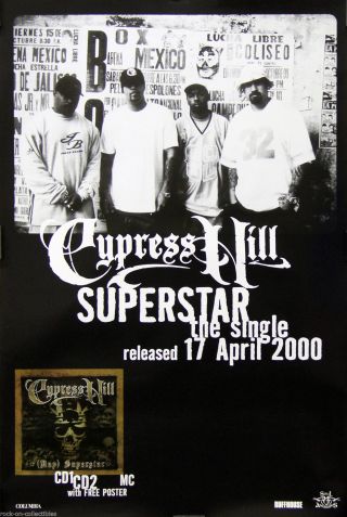 Cypress Hill 2000 Superstar Uk Promo Poster