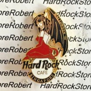 1998 Hard Rock Cafe Singapore Halloween Sexy Devil Girl Pin