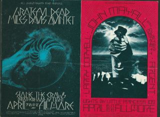 Fillmore West Handbills Bill Graham Presents Grateful Dead Miles Davis