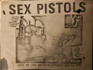 Sex Pistols Bootleg Vintage Flyer Poster Kbd Oi 8x10 Punk Rock 1976