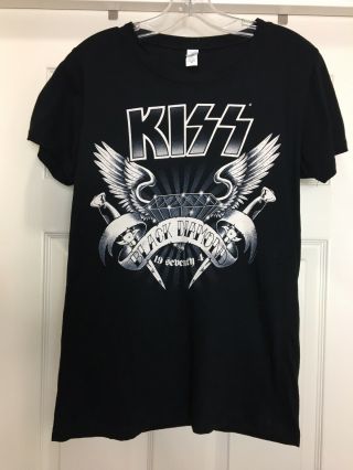 Kiss Tshirt 2xl Women Vintage 1974 Black Diamond Collectible Band Graphic Rare