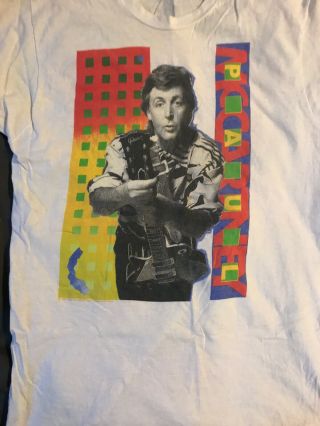 Paul Mccartney World Tour 1989/1990 T - Shirt Size Large