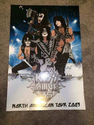 Kiss Rare Official Alive 35 Tour Poster 2009 Gene Paul Tommy Eric