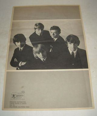 The Yardbirds Advertising Promo Poster Double Sided Photo Photo With Jeff Beck