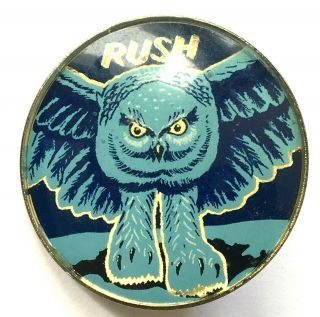 Rush - Fly By Night - Old Og Vtg 70/80`s Crystal Prismatic Metal Pin Badge